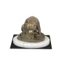 American Staffordshire Terrier, Amstaff I - dog figurine, statue on white marble, trophy for Art-Dog dog show exhibition