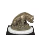 American Staffordshire Terrier, Amstaff I - Hundestatue, Figur auf weißem Marmor, Trophäe für die Art-Dog-Hundeaustellung