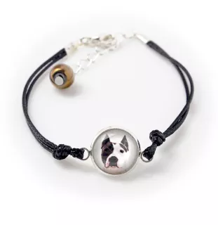 American Staffordshire Terrier, Amstaff - bracelet in a box with your photo, feminine jewelry, perfect gift from Art-Dog brand