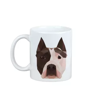 American Staffordshire Terrier, Amstaff - Becher mit einem Bild und dem Schriftzug geometrischer Hund Art-Dog
