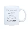American Staffordshire Terrier, Amstaff, Am staff, Staff - tasse avec une photo et un motif de chien géométrique Art-Dog
