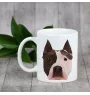 American Staffordshire Terrier, Amstaff, Am staff, Staff - tasse avec une photo et un motif de chien géométrique Art-Dog