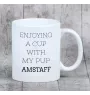 American Staffordshire Terrier, Amstaff, Am staff, Staff - tasse avec une photo et un motif de chien géométrique Art-Dog