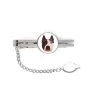 American Staffordshire Terrier, Amstaff - geometric tie clip with a picture and inscription from Art-Dog
