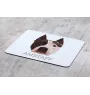 American Staffordshire Terrier, Amstaff - geometrisches Mauspad mit Bild und Aufschrift von Art-Dog