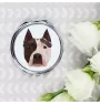 American Staffordshire Terrier, Amstaff - Spiegel mit Foto und geometrischem Aufdruck der Marke Art-Dog