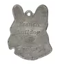 Französische Bulldogge I - Versilberter Schlüsselanhänger mit Hund, Handtaschen-Dekoration, Rucksack-Anhänger der Marke Art-Dog
