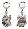 Französische Bulldogge II - Versilberter Schlüsselanhänger mit Hund, Handtaschen-Dekoration, Rucksack-Anhänger der Marke Art-Dog