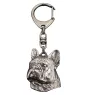 French Bulldog, Frenchie II - Silver-plated key ring with dog, handbag decoration, backpack pendant by Art-Dog brand