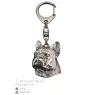 French Bulldog, Frenchie II - Silver-plated key ring with dog, handbag decoration, backpack pendant by Art-Dog brand