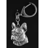Französische Bulldogge II - Versilberter Schlüsselanhänger mit Hund, Handtaschen-Dekoration, Rucksack-Anhänger der Marke Art-Dog