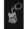French Bulldog, Frenchie II - Silver-plated key ring with dog, handbag decoration, backpack pendant by Art-Dog brand