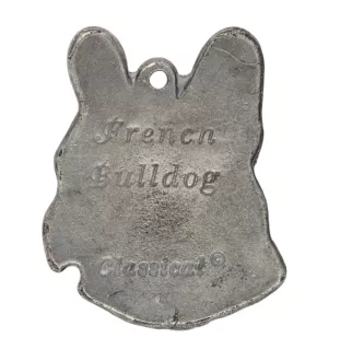 Französische Bulldogge I - Versilberte Hund Anhänger, Handtasche Dekoration, Rucksack-Anhänger von Art-Dog Marke