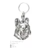 Bouledogue français I - Pendentif argenté avec un chien dans une boîte décorative, décoration de sac à main, pendentif de sac à dos par la marque Art-Dog
