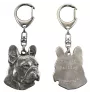 French Bulldog, Frenchie I - Silver-plated key ring with a dog in a gift box, handbag decoration, backpack pendant by Art-Dog brand
