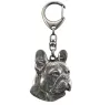 Französische Bulldogge I - Versilberter Schlüsselanhänger mit Hund in einer Geschenkbox, Handtaschenschmuck, Rucksackanhänger der Marke Art-Dog