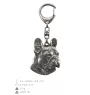French Bulldog, Frenchie I - Silver-plated key ring with a dog in a gift box, handbag decoration, backpack pendant by Art-Dog brand