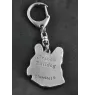 French Bulldog, Frenchie I - Silver-plated key ring with a dog in a gift box, handbag decoration, backpack pendant by Art-Dog brand