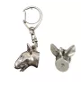 Bull Terrier, Bully I - Silver-plated key ring with dog, handbag decoration, backpack pendant by Art-Dog brand