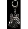 French Bulldog, Frenchie I - Silver-plated key ring with a dog in a gift box, handbag decoration, backpack pendant by Art-Dog brand
