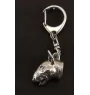 Bull Terrier, Bully I - Silver-plated key ring with dog, handbag decoration, backpack pendant by Art-Dog brand