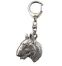 Bull Terrier, Bully II - Silver-plated key ring with dog, handbag decoration, backpack pendant by Art-Dog brand