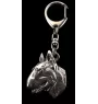 Bull Terrier II - Porte-clés argenté avec chien, décoration de sac à main, pendentif de sac à dos par la marque Art-Dog