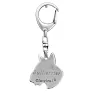Bull Terrier, Bully III - Silver-plated key ring with dog, handbag decoration, backpack pendant by Art-Dog brand