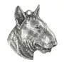 Bull Terrier, Bullterrier III - Versilberter Schlüsselanhänger mit Hund, Handtaschen-Dekoration, Rucksack-Anhänger der Marke Art-Dog