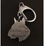 Bull Terrier, Bully III - Silver-plated key ring with dog, handbag decoration, backpack pendant by Art-Dog brand