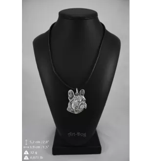 French Bulldog, Frenchie I - Necklace with dog, silver-plated pendant for dog fan, unique jewelry by Art-Dog brand