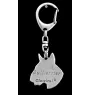 Bull Terrier, Bully III - Silver-plated key ring with dog, handbag decoration, backpack pendant by Art-Dog brand