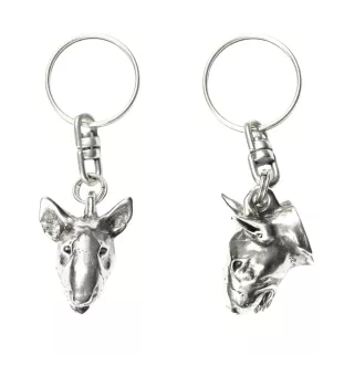 Bull Terrier, Bully I - Silver-plated dog pendant, handbag decoration, backpack pendant by Art-Dog brand