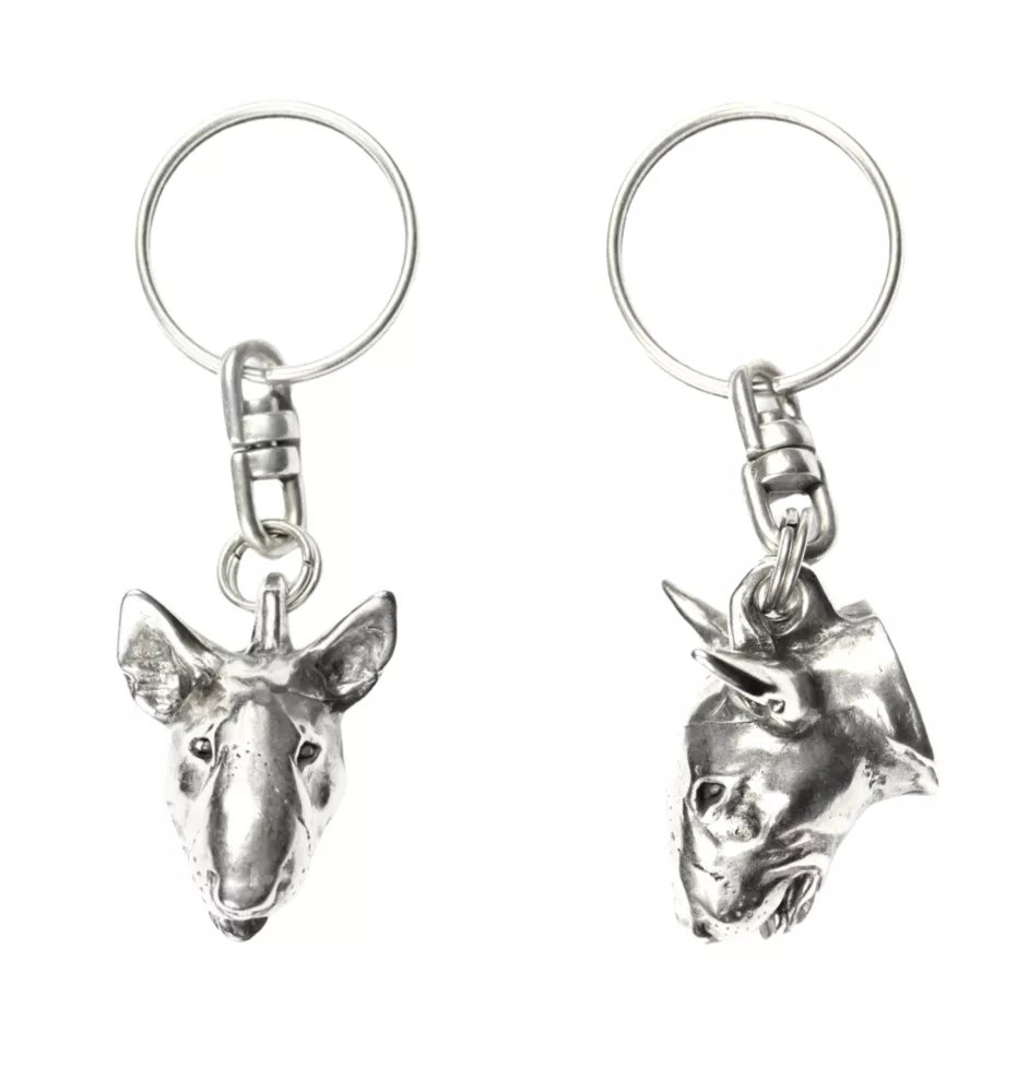 Bull Terrier, Bully I - Silver-plated dog pendant, handbag decoration, backpack pendant by Art-Dog brand