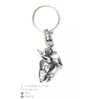 Bull Terrier I - Pendentif chien argenté, décoration de sac à main, pendentif sac à dos par la marque Art-Dog