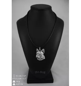 French Bulldog, Frenchie II - Necklace with dog, silver-plated pendant for dog fan, unique jewelry by Art-Dog brand