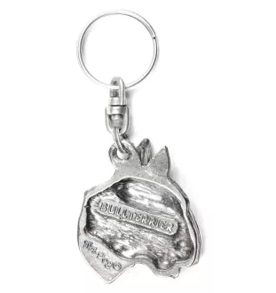 Bull Terrier, Bully II - Silver-plated dog pendant, handbag decoration, backpack pendant by Art-Dog brand