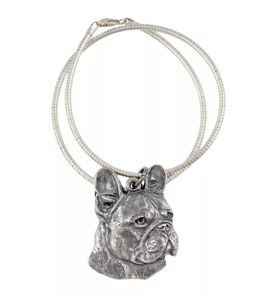 French Bulldog, Frenchie I - Dog necklace, unique jewellery for the dog fan, unique adder pendant by Art-Dog brand