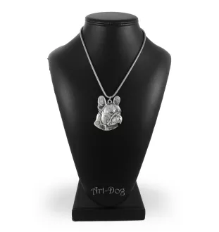 Französische Bulldogge I - Hundehalsband, einzigartiger Schmuck für den Hundefan, einzigartiger Kreuzotter-Anhänger der Marke Art-Dog