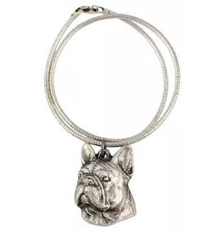 Bouledogue français II - Collier pour chien, bijoux uniques pour les fans de chiens, pendentif vipère unique de la marque Art-Dog
