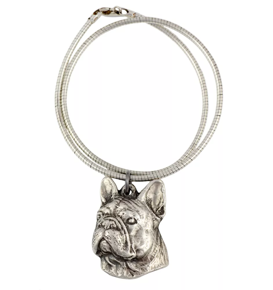 Bouledogue français II - Collier pour chien, bijoux uniques pour les fans de chiens, pendentif vipère unique de la marque Art-Dog