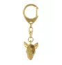 Bull Terrier, Bullterrier I - Vergoldeter Schlüsselanhänger mit Hund, Handtaschenschmuck, Luxus-Accessoire der Marke Art-Dog