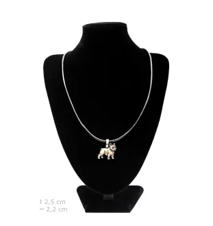 French Bulldog, Frenchie I - Dog necklace, silver-plated pendant for the dog lover, subtle jewellery by Art-Dog