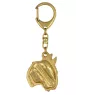Bull Terrier, Bullterrier II - Vergoldeter Schlüsselanhänger mit Hund, Handtaschenschmuck, Luxus-Accessoire der Marke Art-Dog