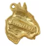 Bull Terrier, Bully II - Gilded key ring with dog, handbag decoration, luxury accessory by Art-Dog brand