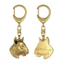 Bull Terrier, Bully III - Gilded key ring with dog, handbag decoration, luxury accessory by Art-Dog brand