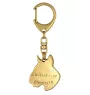 Bull Terrier, Bully III - Gilded key ring with dog, handbag decoration, luxury accessory by Art-Dog brand