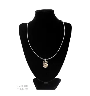 Bouledogue français II - Collier pour chien, pendentif plaqué argent pour l'amoureux des chiens, bijoux subtils par Art-Dog