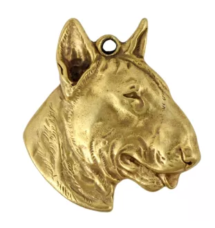 Bull Terrier III - Porte-clés doré avec chien, décoration de sac à main, accessoire de luxe de la marque Art-Dog