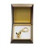 Bull Terrier, Bully I - Gilded key ring with dog in gift box, handbag decoration, luxury accessory by Art-Dog brand